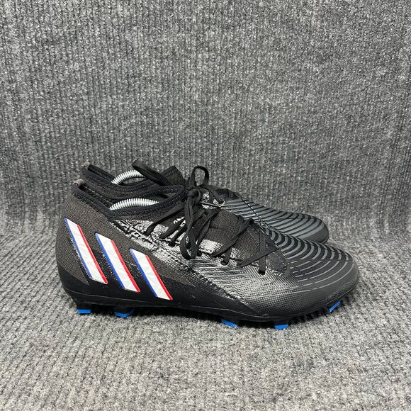 Adidas Predator Edge.3 FG Black Blue Soccer Cleats Mens Size 11 GV9856